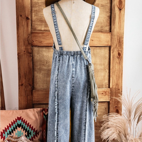 Denim Overalls Jumpsuit - Picture 7 of 11